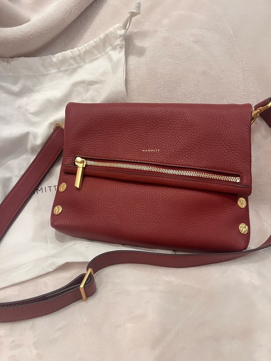 Hammitt Handbags - Hammitt VIP Pomodoro Red Leather Crossbody with Gold Heirloom Hardware